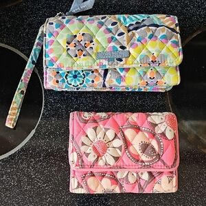 Vera Bradley Quilted Wallets - Multicolor & Pink Floral